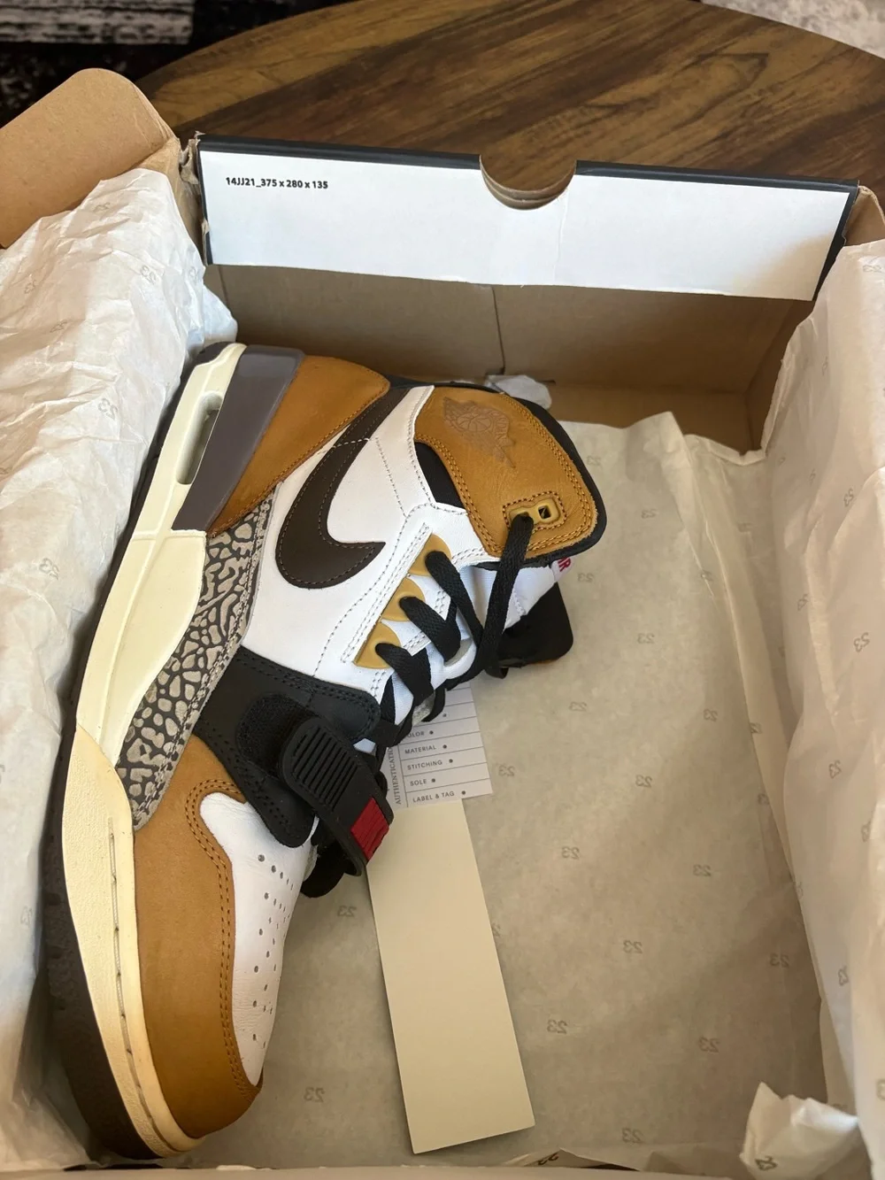 Air Jordan Legacy 312 - Size 13 White/Baroque Brown-Wheat